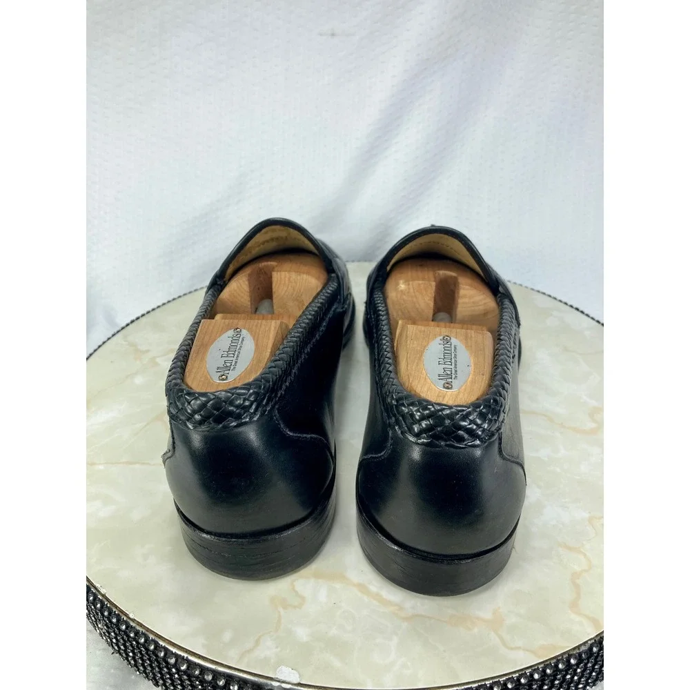 Allen Edmonds Maxfield Braided Tassel Loafers Men 11 Black Leather Classic Shoes